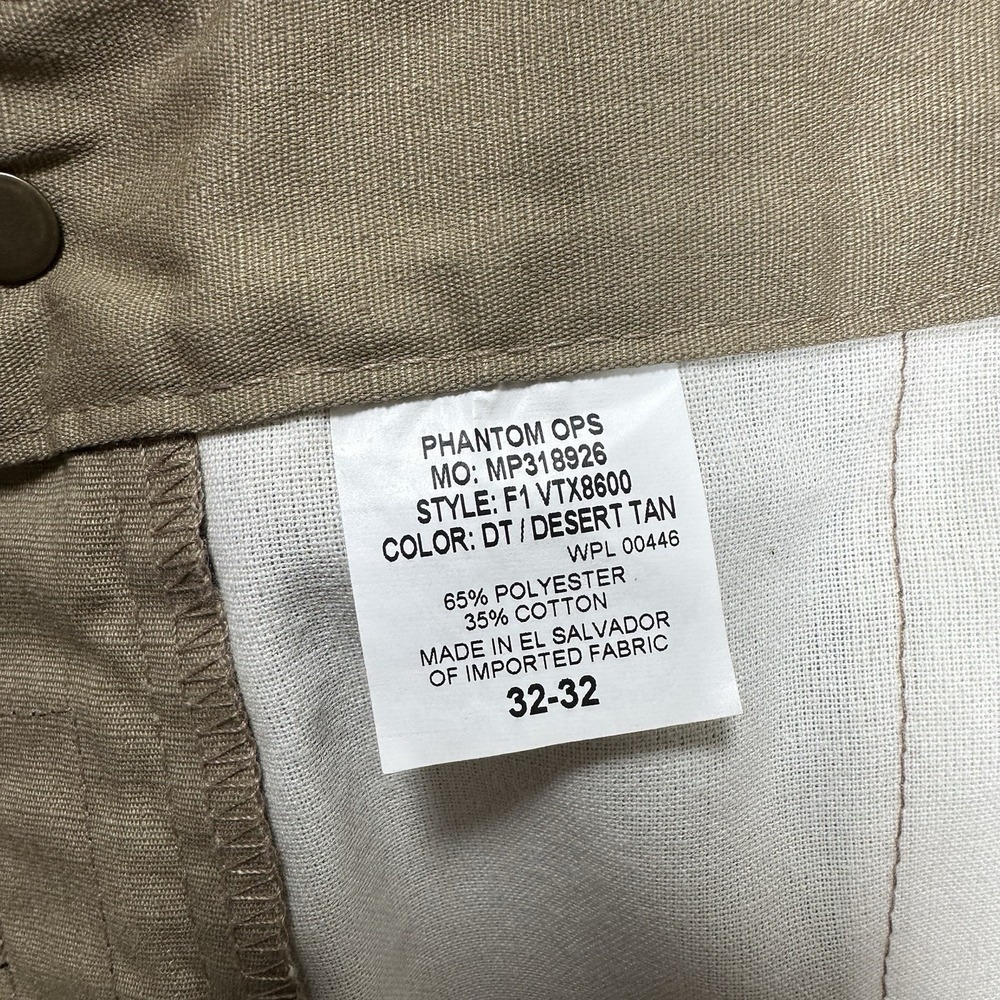 Vertx Pants Mens 32x32 Desert Tan Phantom Ops Ripstop Cargo Tactical Work - Picture 10 of 10